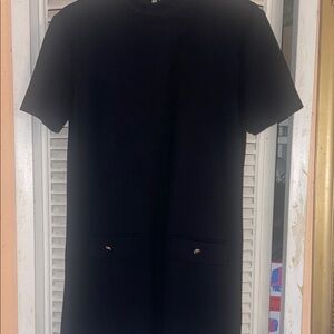 Zara Black Short Sleeve Dress
